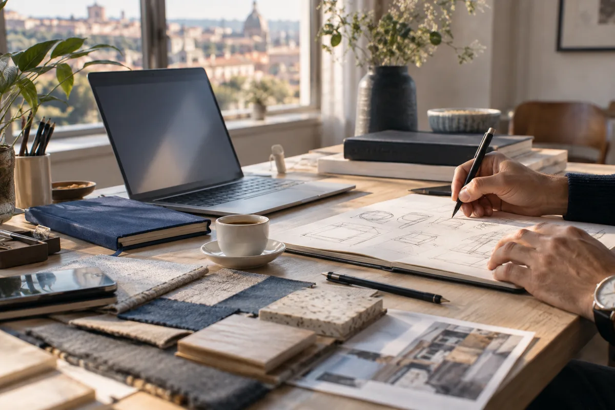 Immagine illustrativa: progettare una nuova attività tra appunti e strumenti di lavoro
